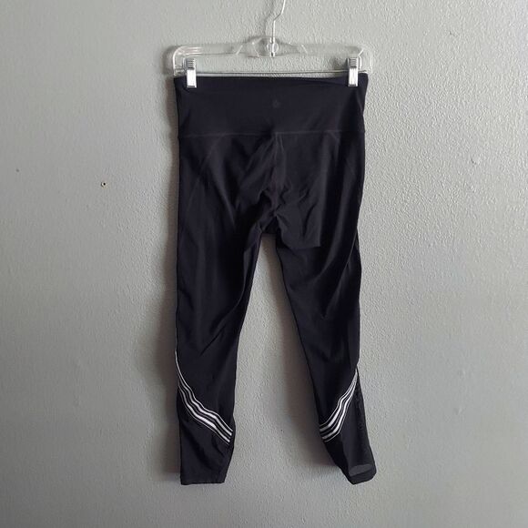 ATHLETA Side Stripe Salutation 7/8 Black Legging Mesh Accent Small - Picture 4 of 7